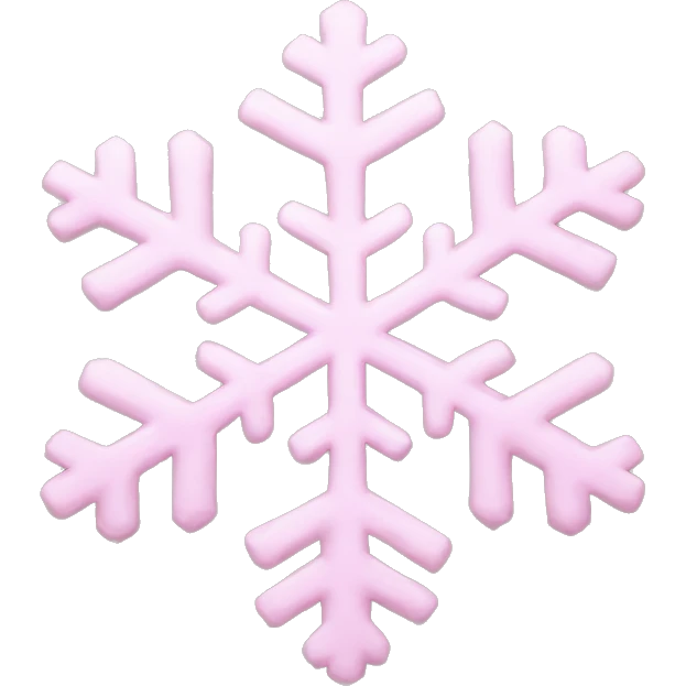 pastel pink snowflake  emoji