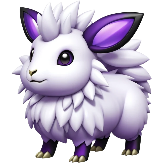 Shiny Edgy Gothic Futuristic Shaymin-Mareep-Hybrid (Full body) emoji