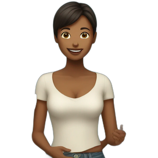 woman holding melons emoji