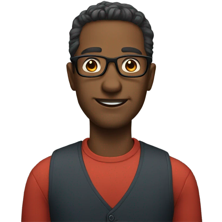 Bold man with Glasses emoji
