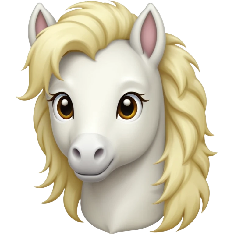white pony emoji