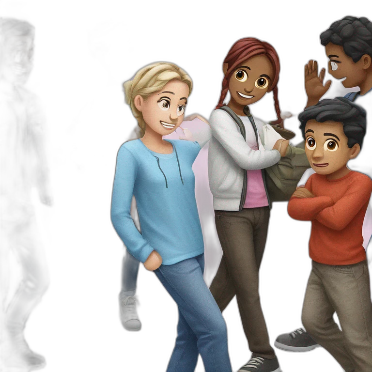 kids having fun together emoji