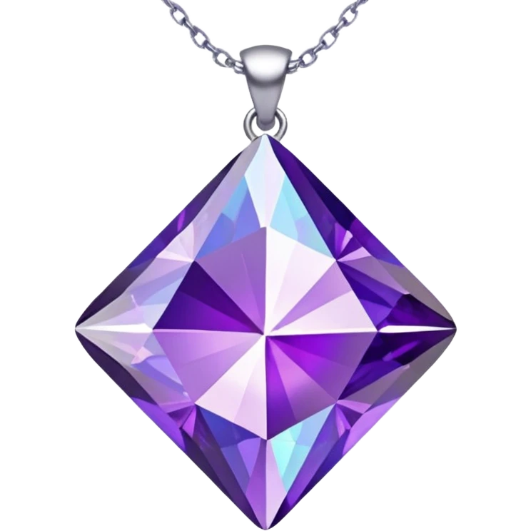Purple Holographic Diamond Pendant emoji