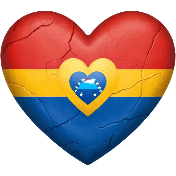 corazon con los colores de la bandera de venezuela emoji