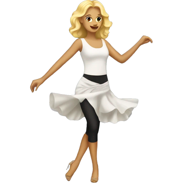 blonde woman salsa dancing  emoji