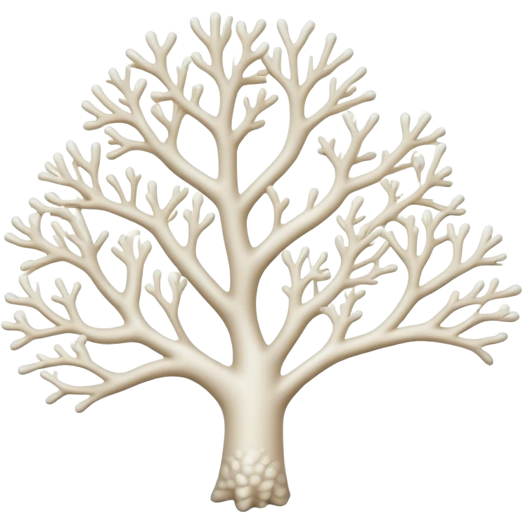 White coral emoji