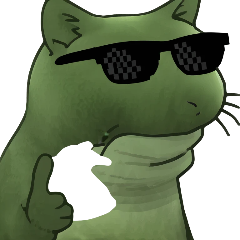 Cat with sunglasses emoji