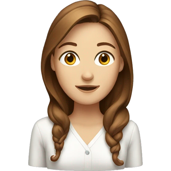 white women with brown hair  emoji