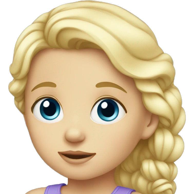 Blue eyed blonde toddler emoji