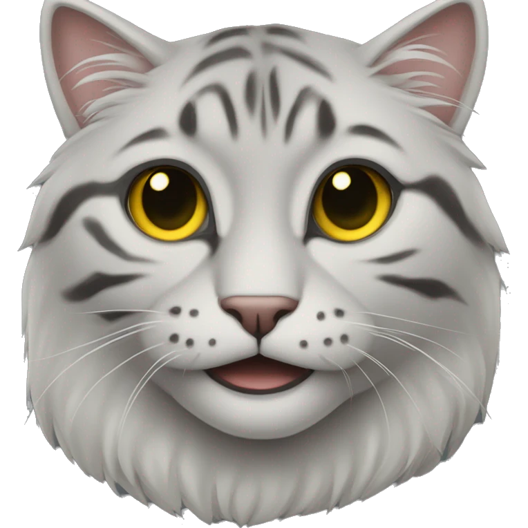 Маленькая серая кошка emoji