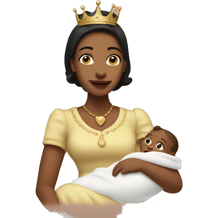 a queen with a baby emoji