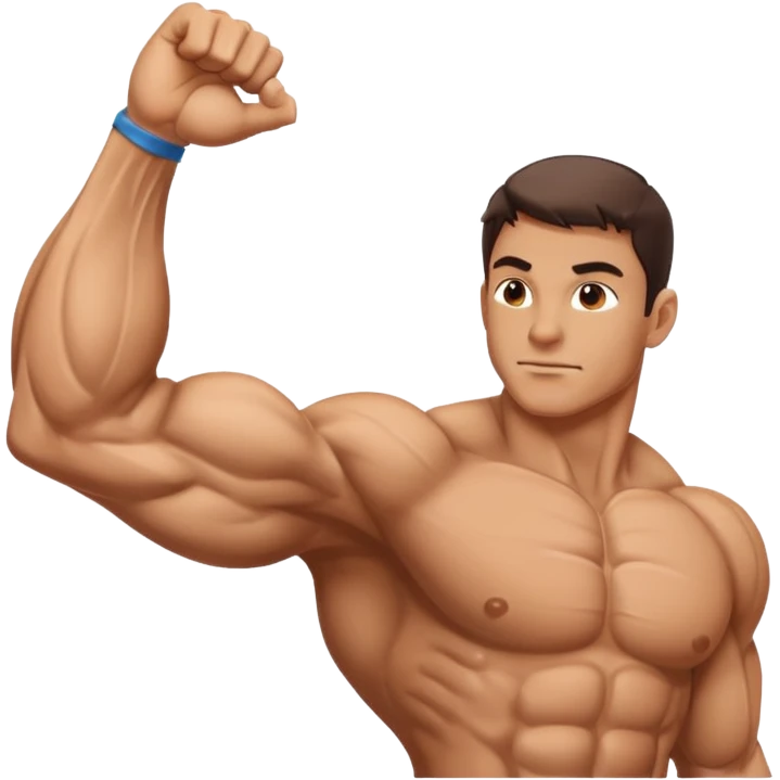 Right facing flexing arm  emoji