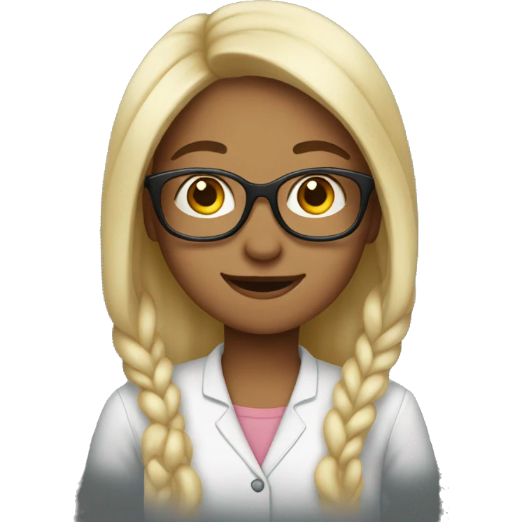 girl white nerd who loves books emoji