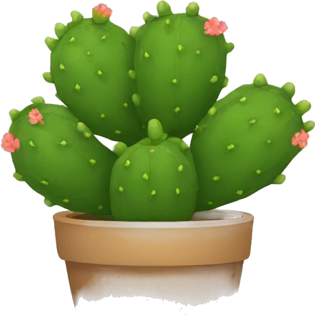 round Nopal without pot emoji