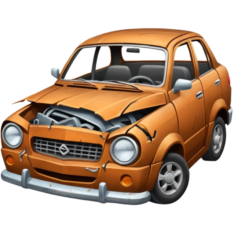 crashed car emoji