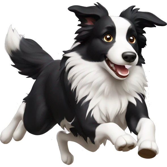 Border collie running agility  emoji