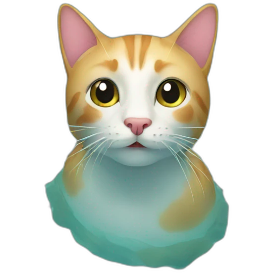 Cat in swimming pool emoji