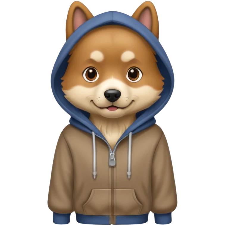 dog whetting a hoodie emoji