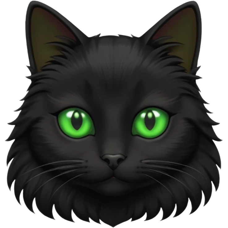 Tete de chat noir  emoji