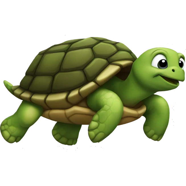 Turtle running emoji