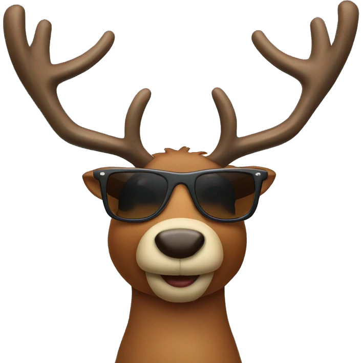 Reindeer in sunglasses  emoji
