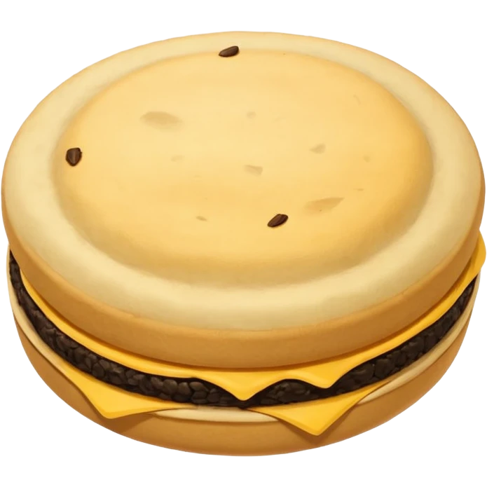 An arepa is a round, flat cake made from ground corn. It can be a simple side dish eaten with meals or a main dish when it's cut open and stuffed with a wide variety of fillings. Common fillings include shredded chicken and avocado, cheese, black beans, or meat.  emoji