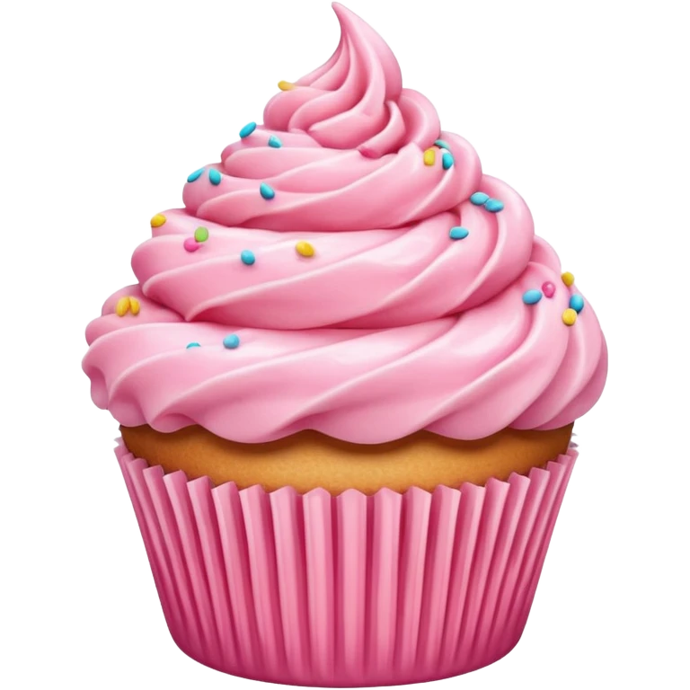 Cupcake with pink icing emoji