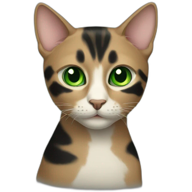 Cat black green eyes emoji