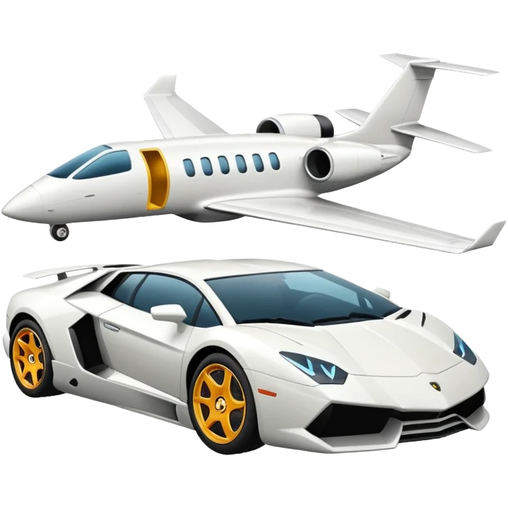 plane and lamborgini emoji