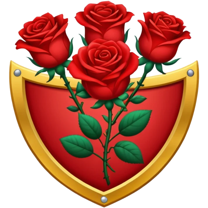 brasão com rosas condessa vermelha emoji