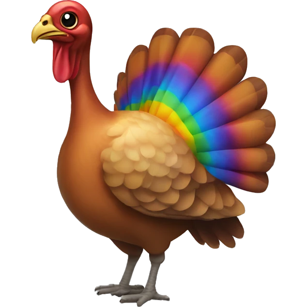 Little rainbow turkey  emoji