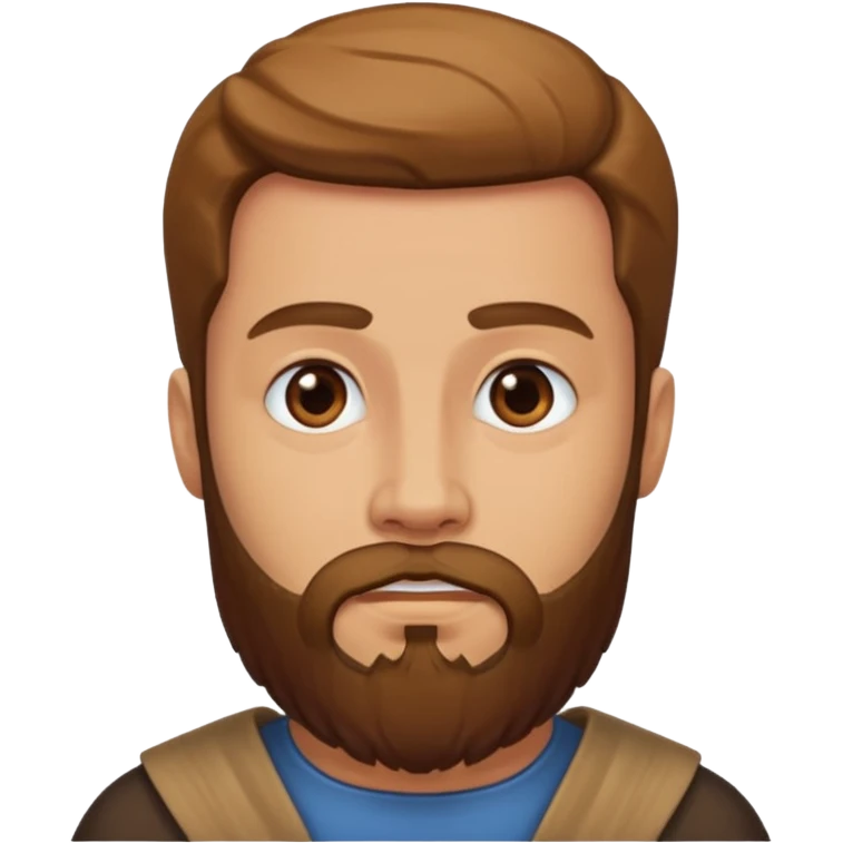 Judas the disciple with beard and without body emoji