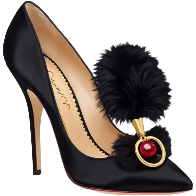 Agent Provocateur Charlotte Olympia ‘Elice’ Silk Satin Marabou emoji