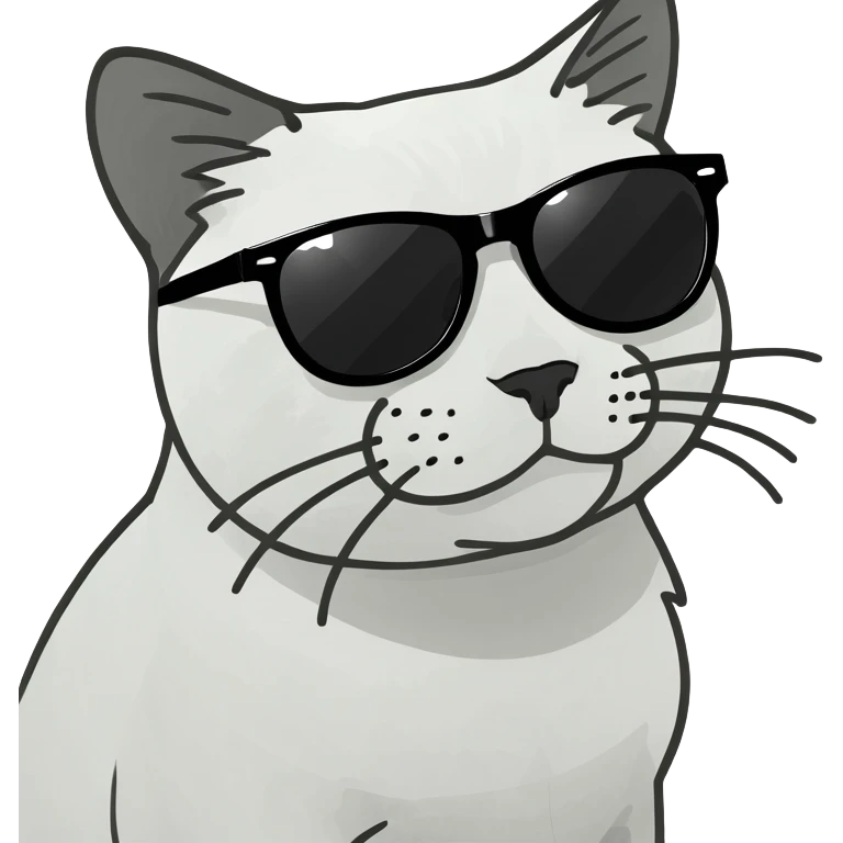 Cat with sunglasses emoji