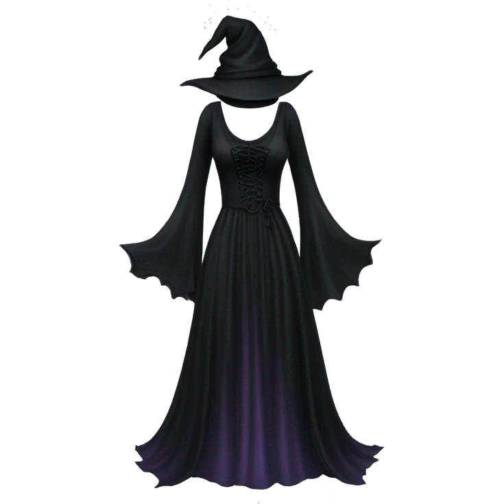gothic flowy witch dress emoji