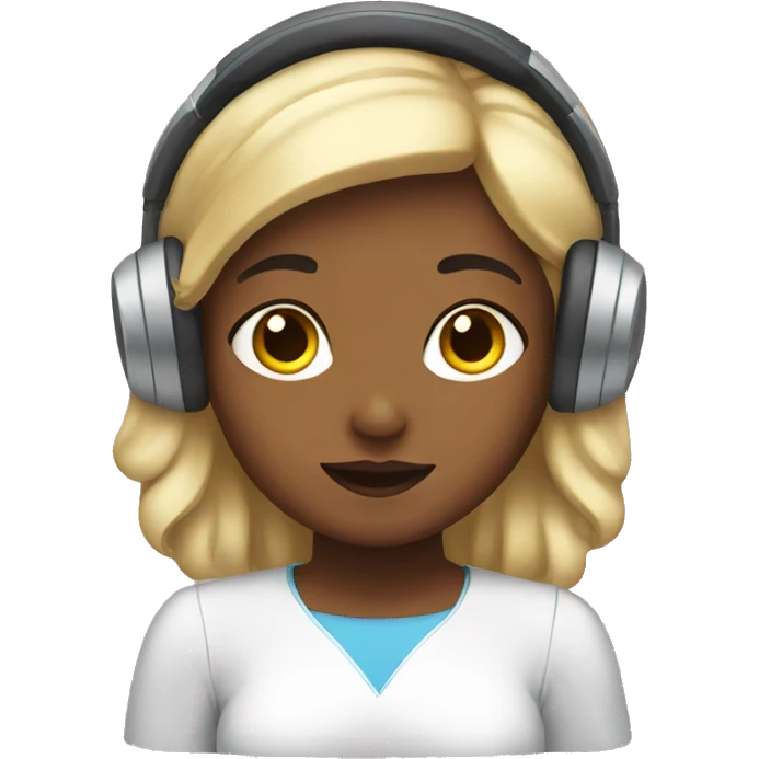 Girl Angel wearing a headset emoji