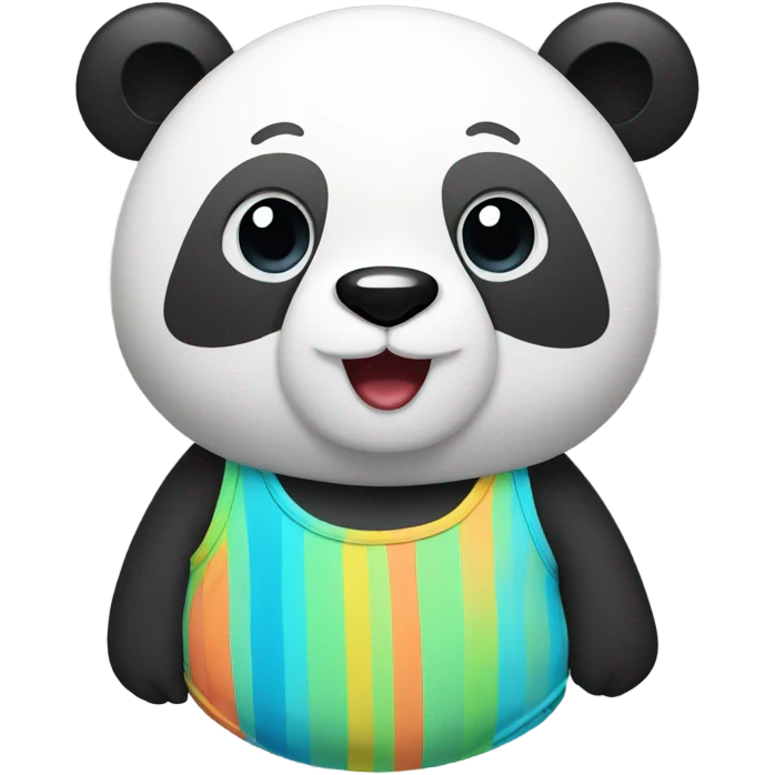 Panda wearing a swim suit emoji