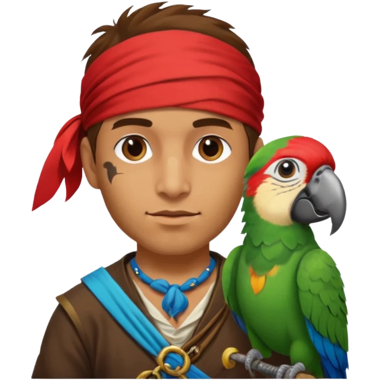 pirate and parrot emoji
