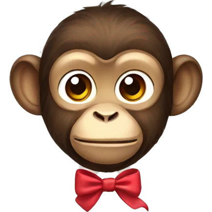 Monkey with bow  emoji
