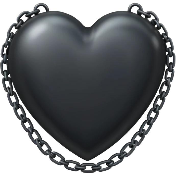 Black heart with chain emoji