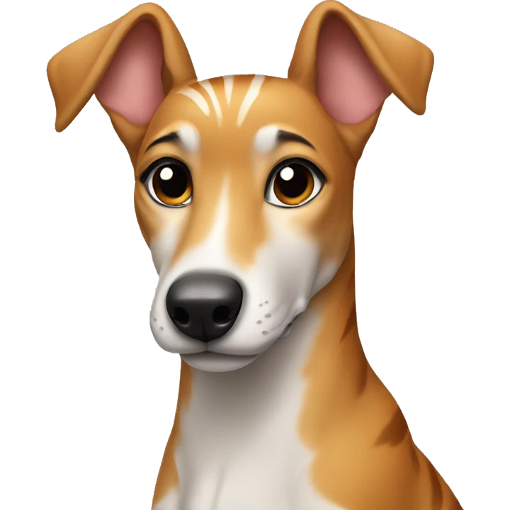 Fawn tiger greyhound sit emoji