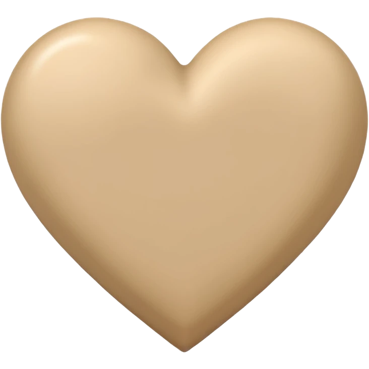 Beige heart emoji