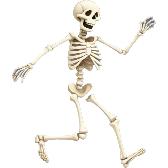 Skeleton dancing emoji