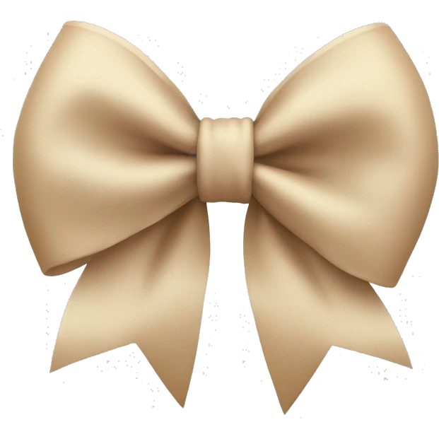 Beige bow emoji
