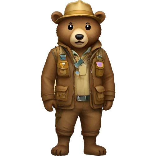 Explorer bear emoji
