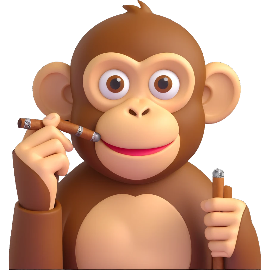 monkey with cigar emoji