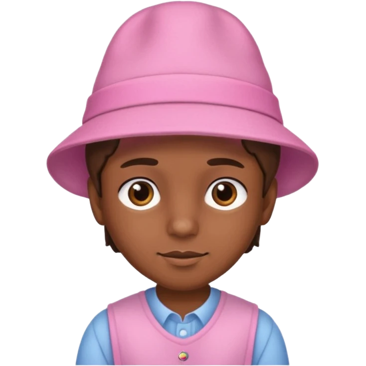 pink hatt and dress  man boy emoji