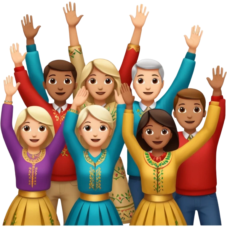I want an emoji with people making a “horă” emoji