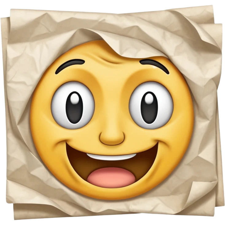 2d paper with something unreadably written on emoji
