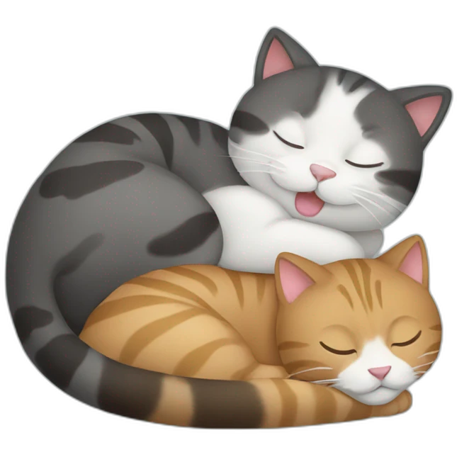 two cats sleeping emoji